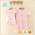 Robes en dentelle pour la mode adulte princesse rose robe pour les enfants et les enfants adultes Guangzhou usine vêtements